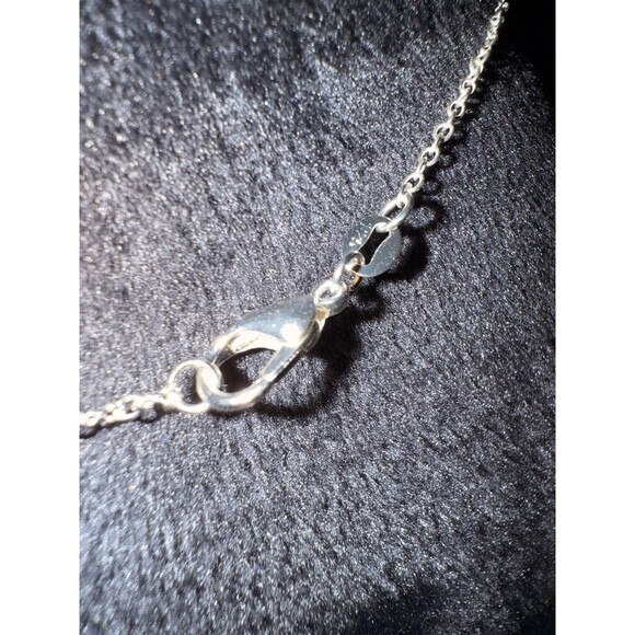 Unbranded Silver/Black "CC" Key Charm w/925 Silver Unbranded 18” Necklace - Picture 5 of 10